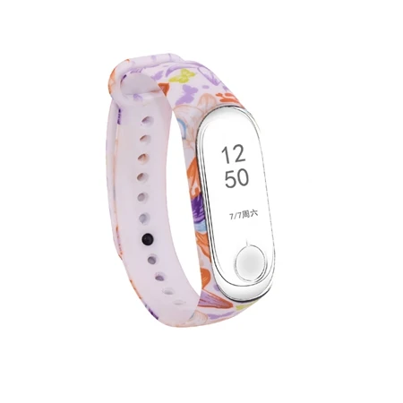 morning glory Цветной ремешок для mi band 3, аксессуары для mi band 3, сменный Камуфляжный силиконовый ремешок для xiaomi mi 3, умные браслеты - Цвет: morning glory