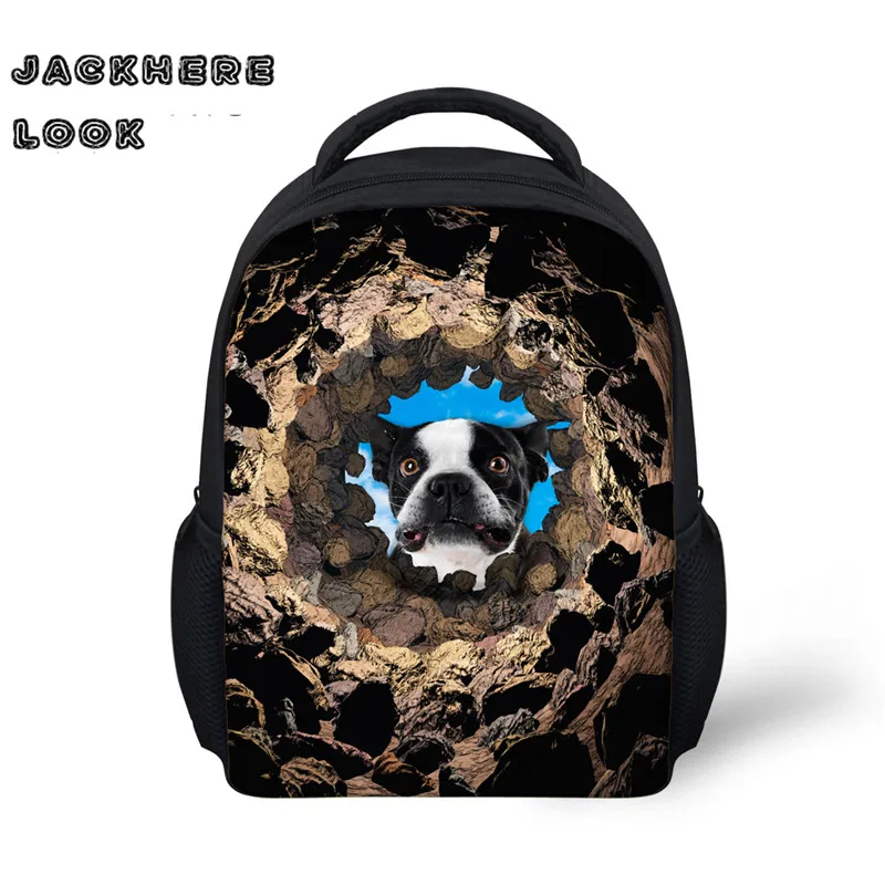 JACKHERELOOK Preppy Style Schoolbags French bulldog Shoulder Bag 12 Inch Mini Children Toddler Backpacks Boys Girls Satchel New | Багаж и