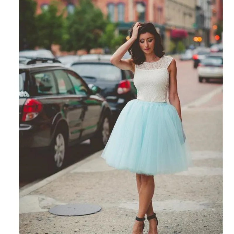 Летние Короткие Пышные юбки длиной до колена с оборками юбка пачка для взрослых