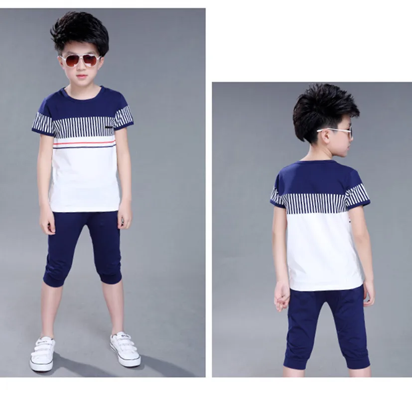 2021 летняя одежда для мальчиков Модный повседневный спортивный хлопковый