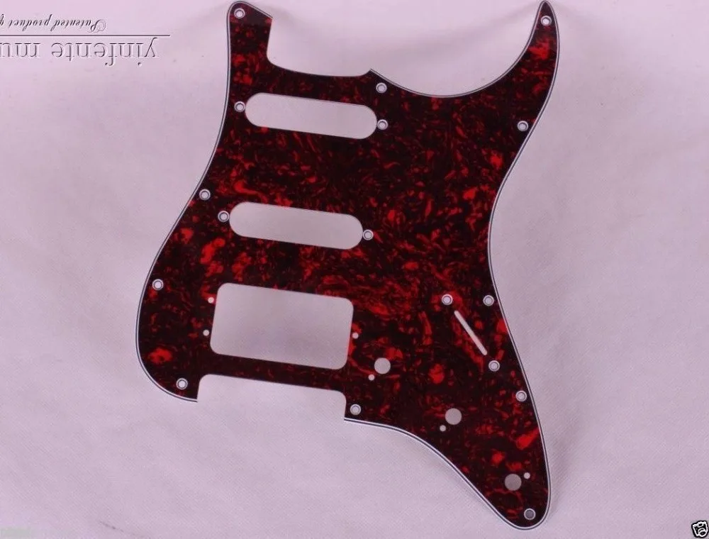 

GUITAR gray Pickguard SSH For F ender S trat Guitar Y-66# MAPLE WOOD red COLOR