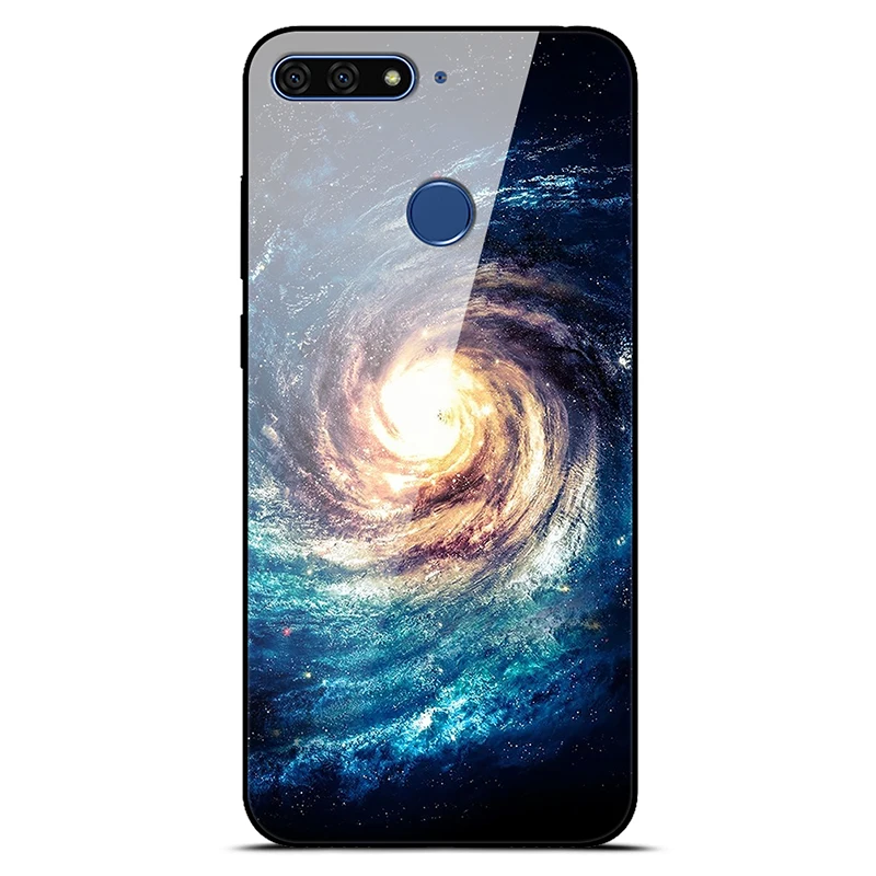 Чехол E Funda для huawei Honor 7C 7A, чехол из закаленного стекла, жесткая задняя крышка для huawei Honor 7C Pro/7A Pro, чехол из мягкого ТПУ 7 C мультяшным рисунком