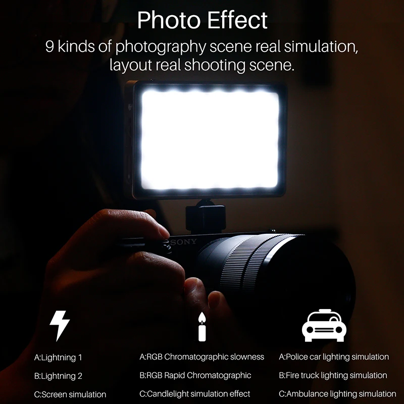 VIJIM VL-2 RGB LED фото студия видео свет 2500K-8500K полный цвет на камере