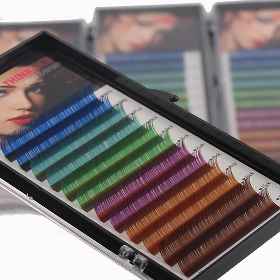 Ресницы Объемные корейские натуральные для наращивания 0 07/0 1 цветов|eyelash extension