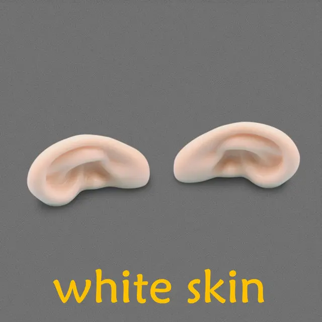 white skin Blyth кукла ледяная игрушка уши игрушка белый натуральный загар темная и супер черная кожа, только уши без куклы - Цвет: white skin