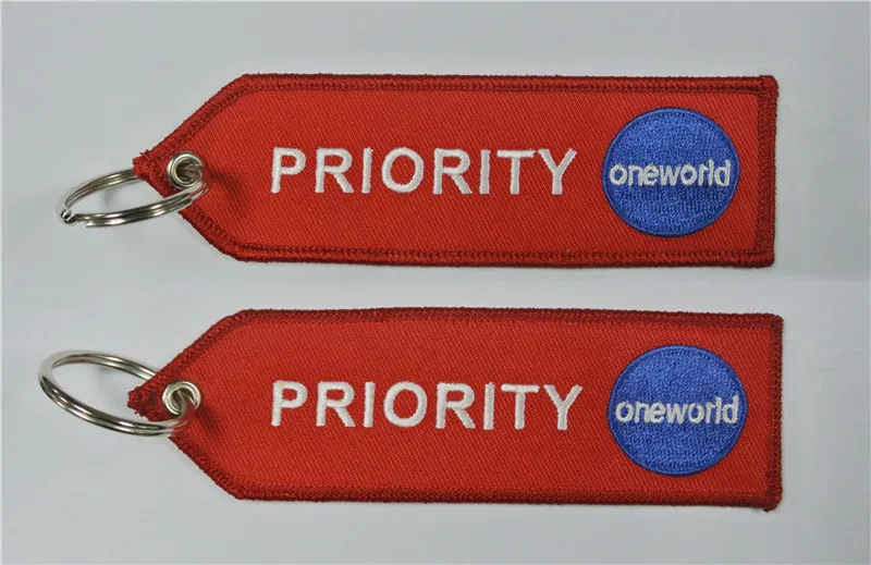 Брелок для ключей PRIORITY One World с вышивкой автомобильная бирка кольца ключей|car