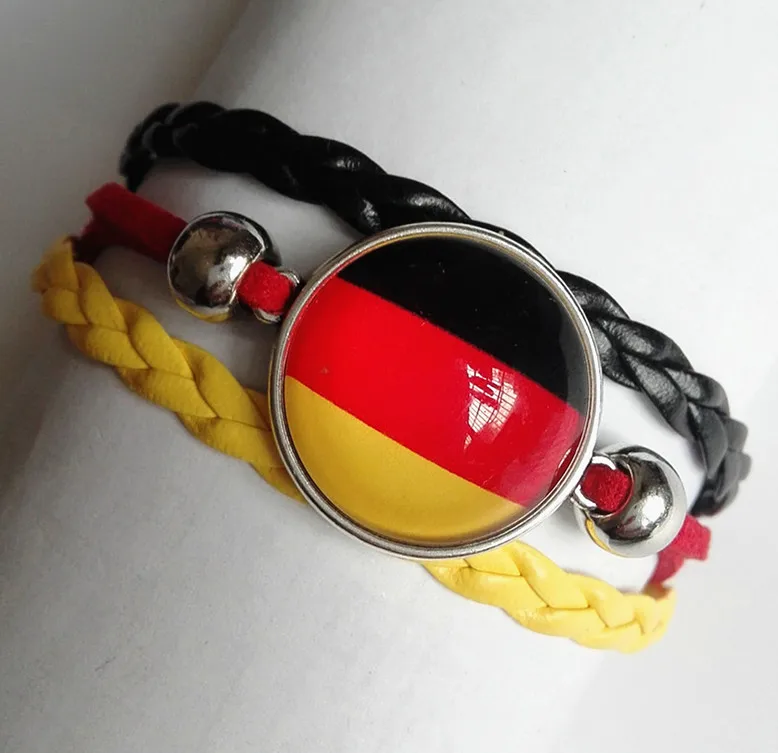 24 шт./лот браслет с драгоценными камнями Национальный флаг США Бразилия