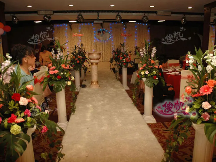 Высококачественный белый тематический плюшевый Тканевый Свадебный ковер