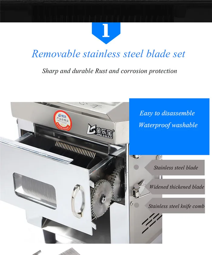 Коммерческих рабочего стола мясо Slicer Нержавеющая сталь высокое Мощность многофункциональный ломтик лоскуток зазубрин кубиками перетасовки машина