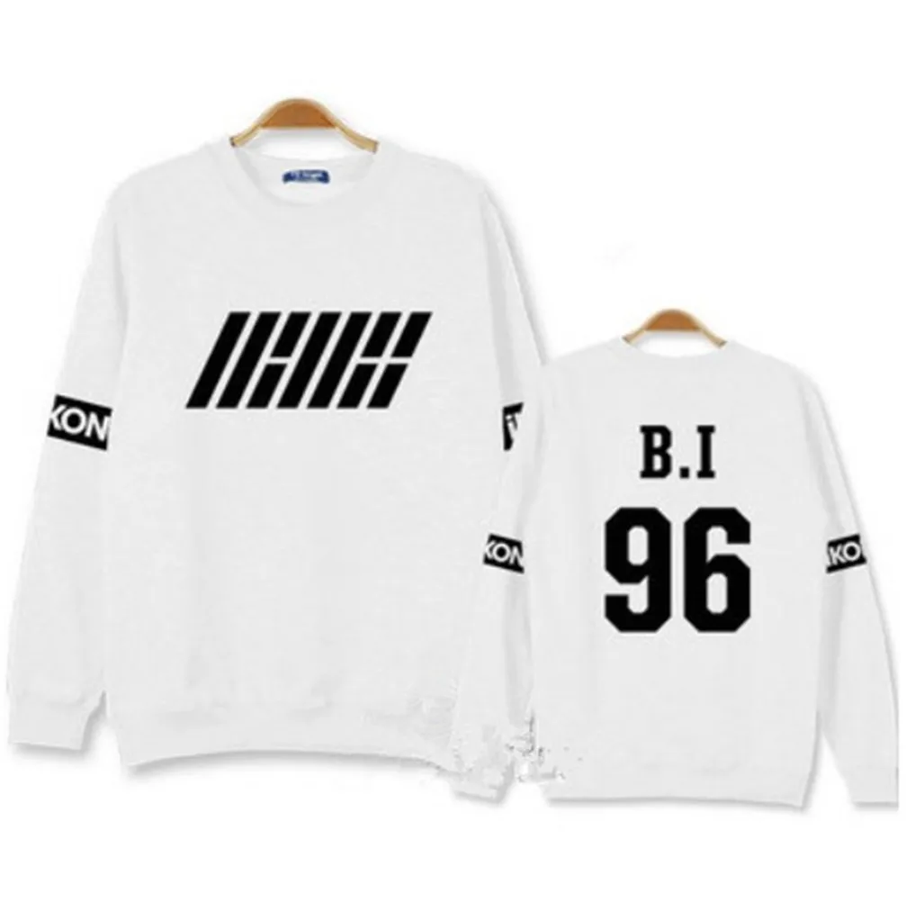 K POP ikon выпустил тот же альбом B.I Kim Hanbin BOBBY Jin Zhiyuan с той стильной толстовкой