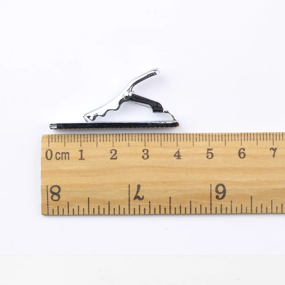 Мужской зажим для галстука 4 см из хромированной нержавеющей стали ювелирные