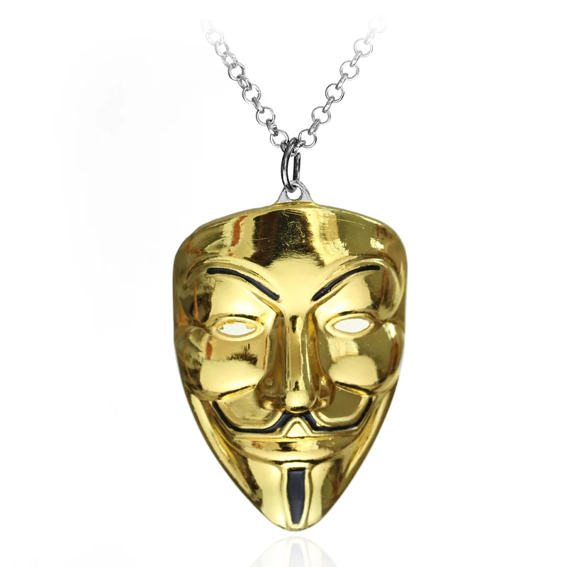 MQCHUN украшения на шею из V for Vendetta анонимная маска преувеличенный хакер маски