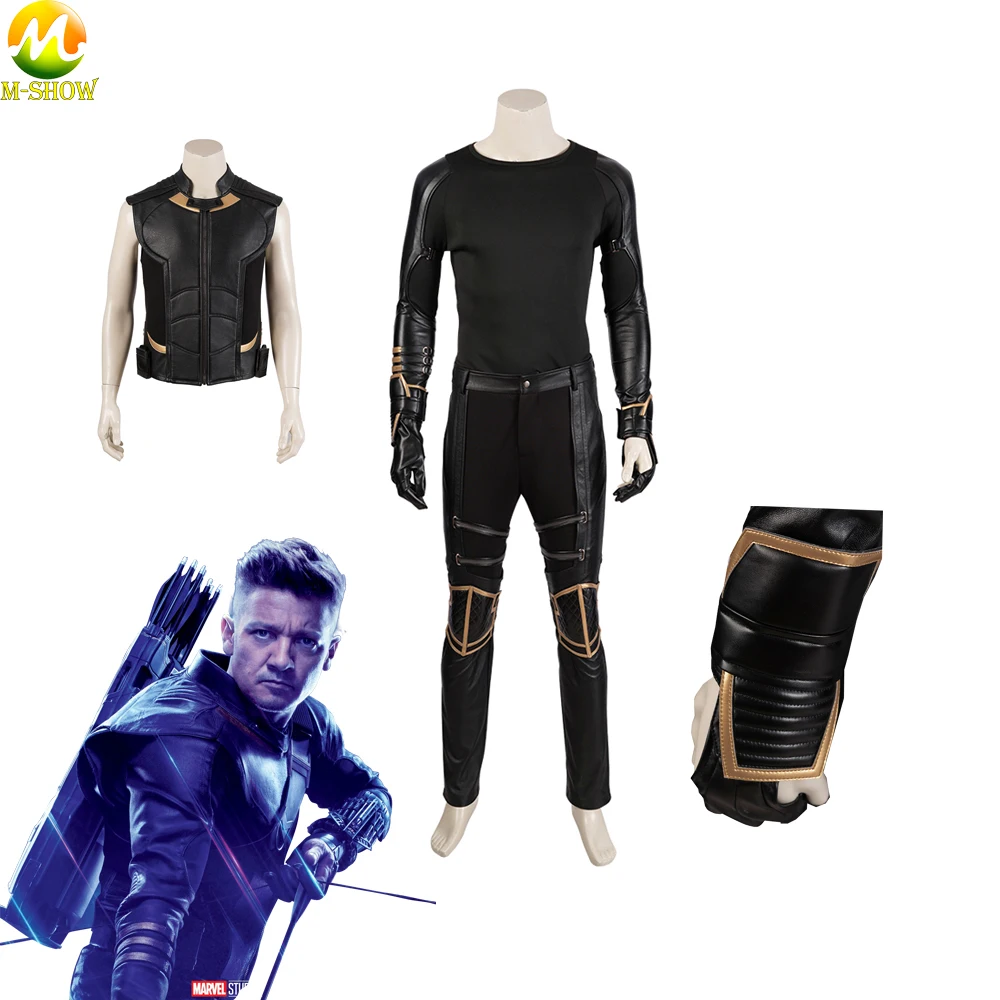 Мстители Endgame Hawkeye косплей Мстители 4 Клинтон Бартон штаны для косплея жилет, перчатки косплей аксессуары для Хэллоуина