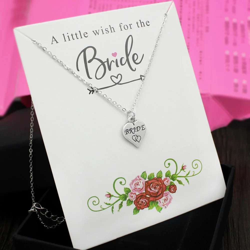 Невесты невесты ожерелье горничной из Honour цветок девушка сердце цепь для девушки