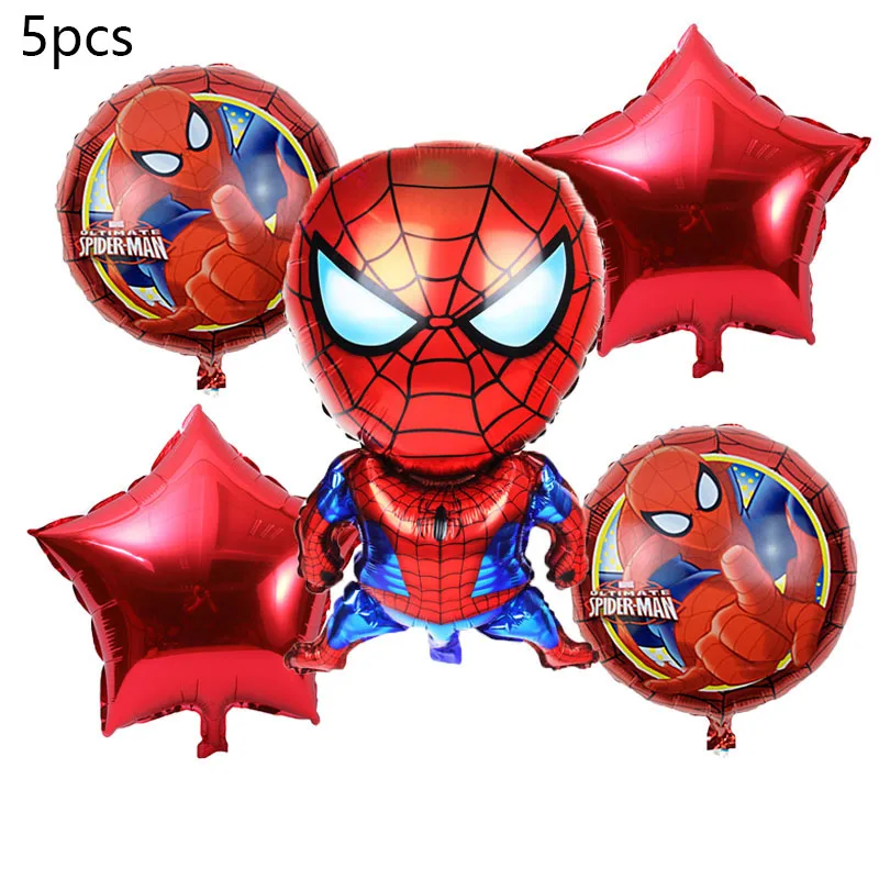 6pcs/lot Spiderman Foil Helium Balloons 30" Red Number Party Inflatable Ball Birthday Party Decoration Kids Toys Star Globos