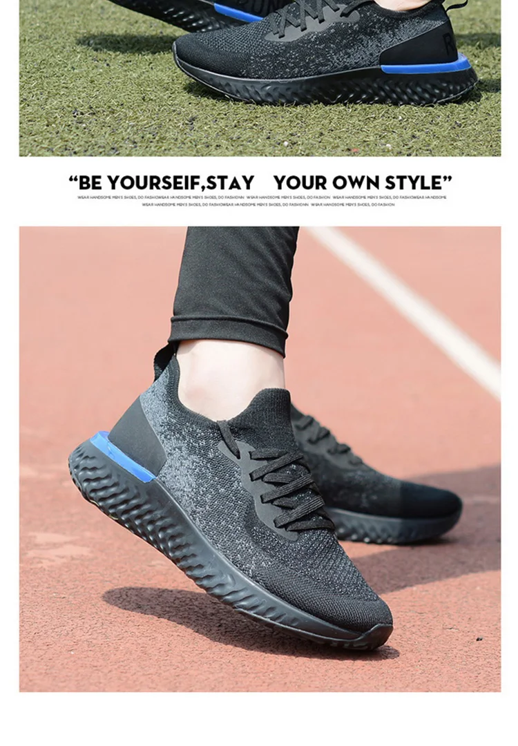 Мужские кроссовки; женская обувь Epic React; спортивная обувь Flyknit; дышащая сетка; пара ботинок; женская обувь для бега