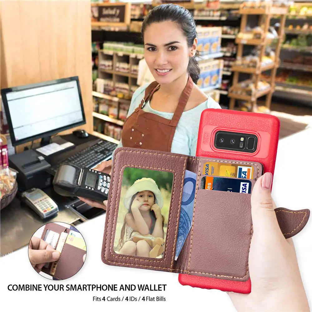 Leather Card wallet stand bumper For Samsung galaxy Note 8 S9 S8 plus j2 prime j5 pro j3 2017 j4 j6 a6 a8 2018 phone case Cover |