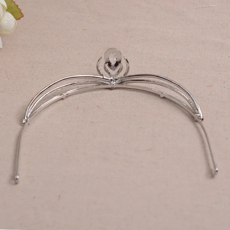 Топ Qualidade Nupcial Do Casamento da Dama De Honra Flor фианит Meninas branco chapeado zircon coroa | Украшения и