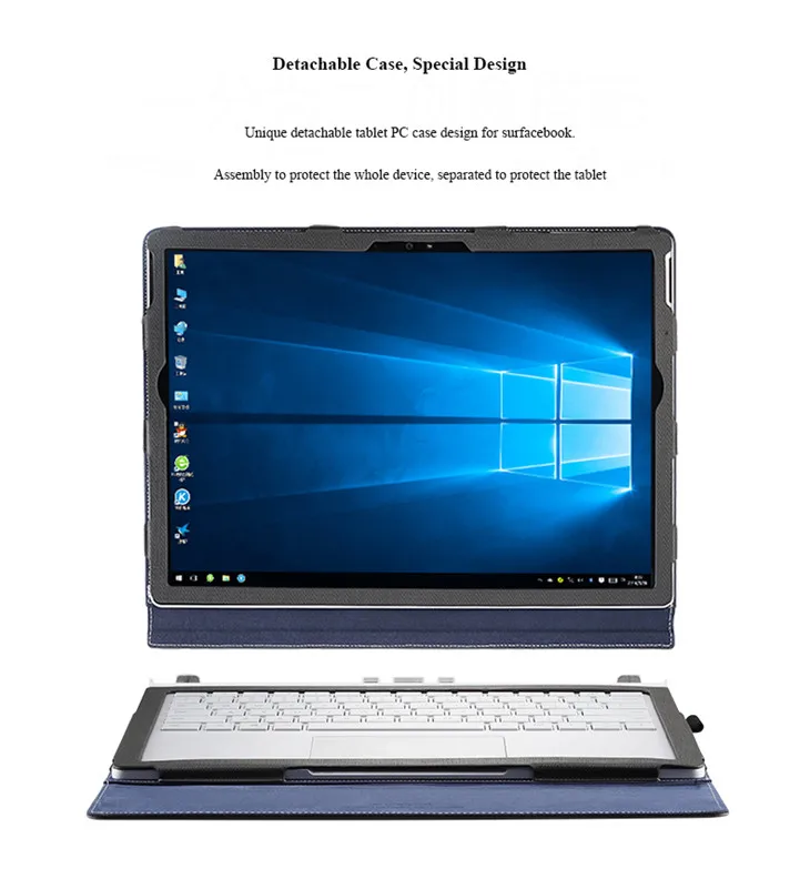 Чехол из искусственной кожи для microsoft Surface Book, 13,5 дюймов, планшет, ноутбук, рукав, чехол для SurfaceBook, съемный защитный чехол