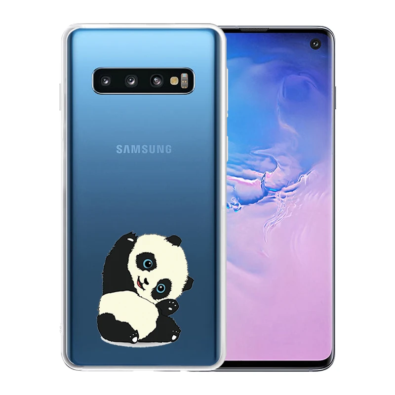 Милый мультфильм Животные панда чехол для телефона samsung Galaxy S10 6 1 &quotтонкие мягкие