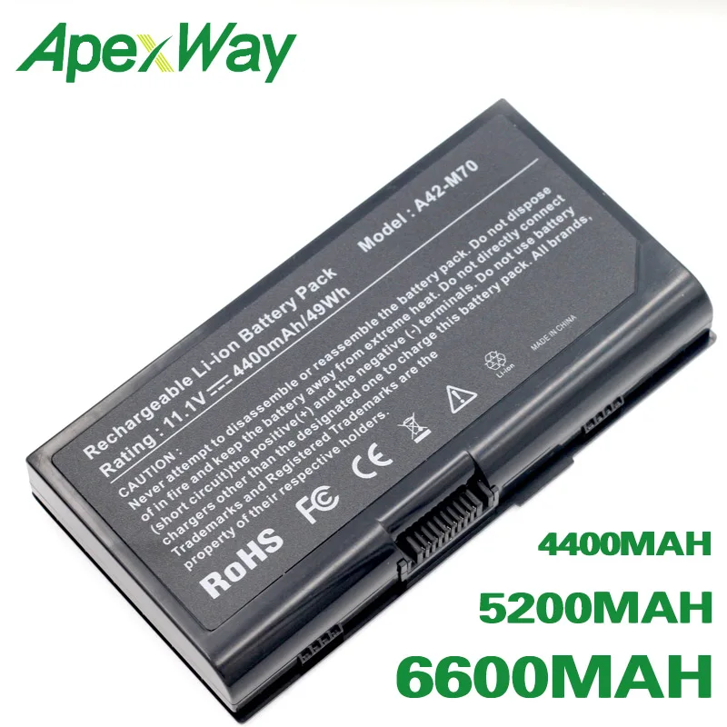Аккумулятор ApexWay на 6 ячеек для ASUS F70 F70S F70SL G71 G71G G71GX G71V G71VG G72 G72G G72GX G72V Φ L0690LC L082036 |