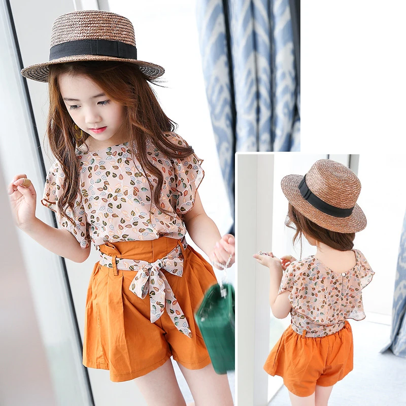 Лидер продаж одежда для маленьких девочек летние комплекты Тонкая блузка с