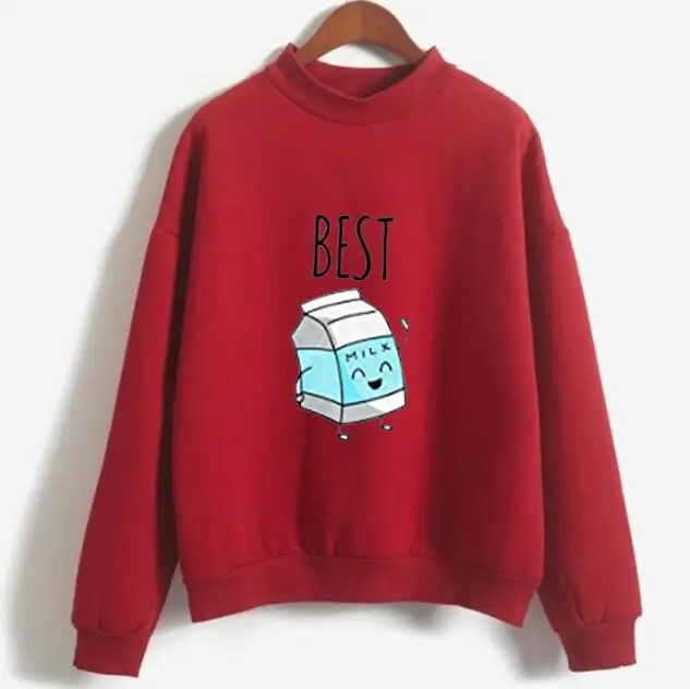 5 Ladies Fleece Pullover Sister Hoddy Hoodies Best Friend Tops Long Sleeve Sweatshirt for Women - Цвет: 5