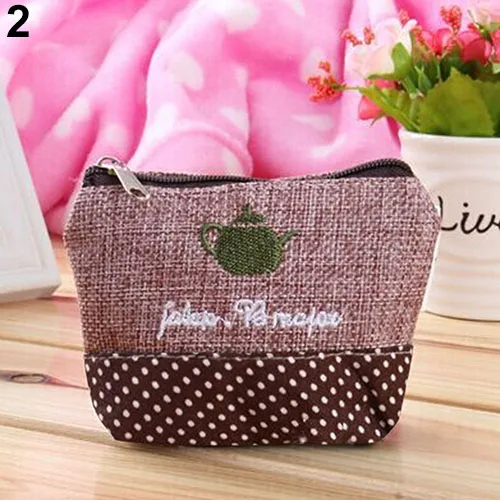 SANWOOD мини кошелек на молнии из хлопка Холщовая Сумка для монет|Кошельки монет| |