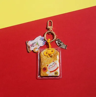 1 шт. Kawaii Omamori Ночная Сова Maneki Neko Dispel Misfortune Lucky Omamori брелок для ключей