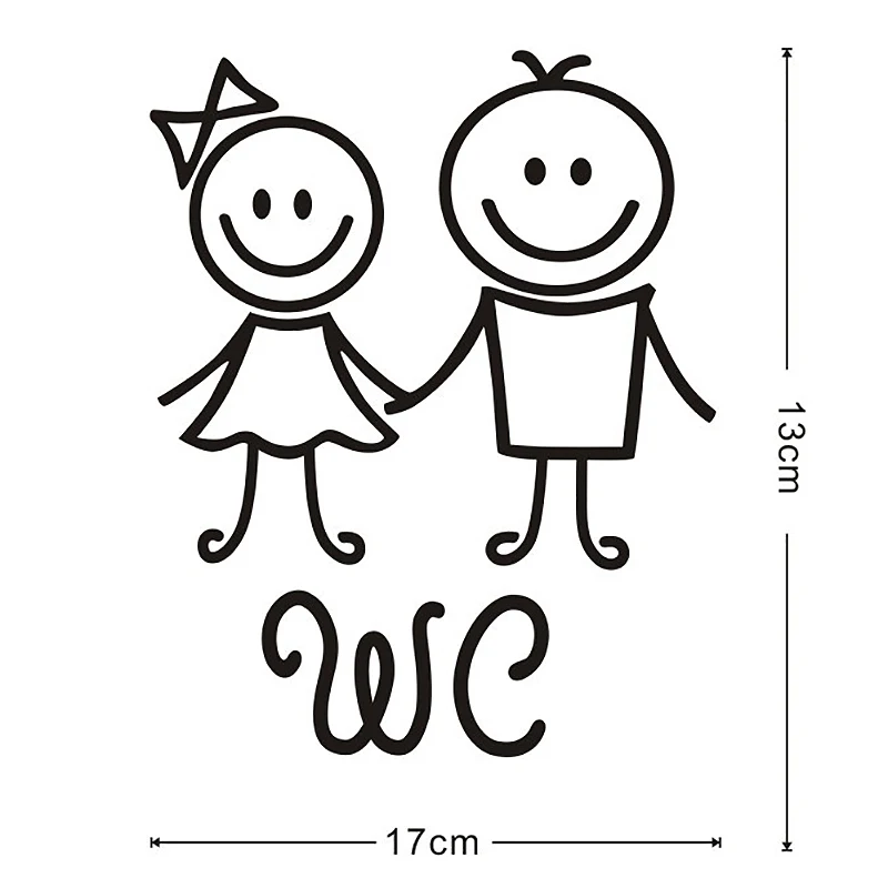 Забавный знак для ванной комнаты дверная тарелка туалета Winomo съемная