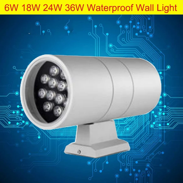 Новейший алюминиевый корпус Aolly 110lm/w 6W* 1 Bridgelux чип 36W AC85-265V камень настенный светильник ing 12W светодиодный водонепроницаемый открытый настенный светильник