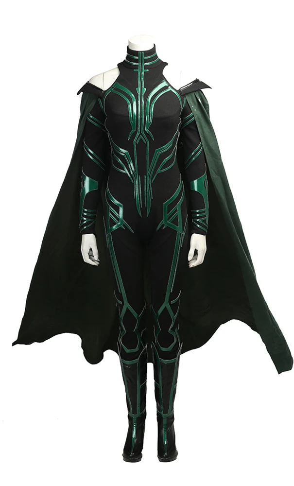 whole set Thor Ragnarok Косплей Hela Косплей Костюм на заказ для Хэллоуина платье весь комплект Высокое качество - Цвет: whole set