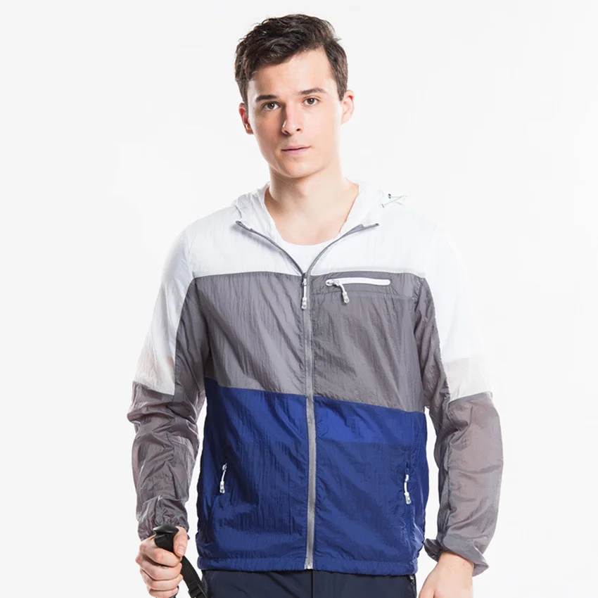 Мужские летние быстросохнущие дышащие куртки ветровка для активного отдыха