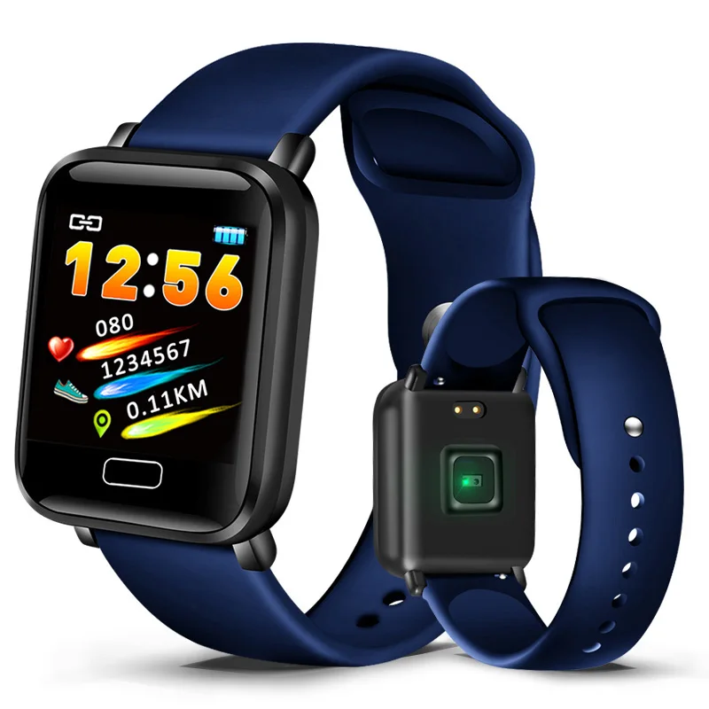 blue LIGE новые женские smчасы кровяное давление монитор сердечного ритма Баскетбол фитнес трекер Спорт умный Браслет Reloj inteligente - Цвет: blue