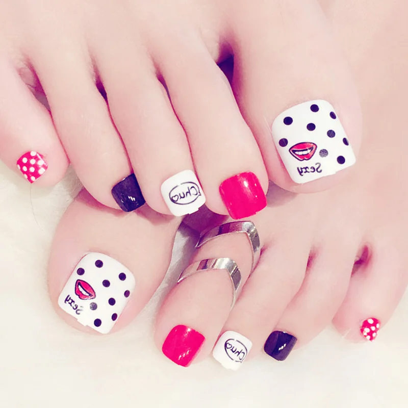 2018 Новый маникюр модные красные ногти ногтей ног выводит токсины J54 продукты на