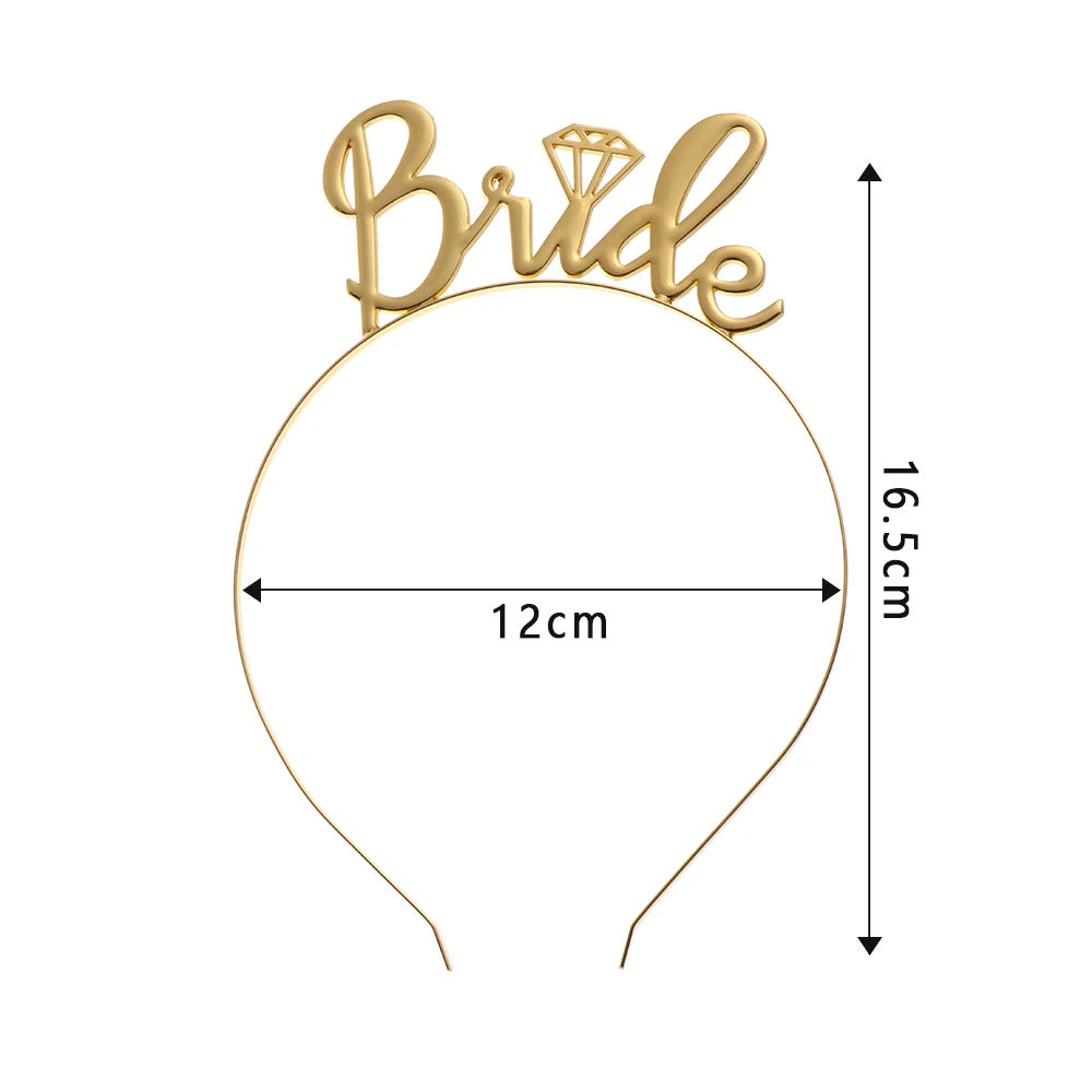 

Wedding Hair Accessories Gold Bride Bridesmaid Bridal Shower Hen Party Tiara Crown Bachelorette Party Favor Wedding Supplies