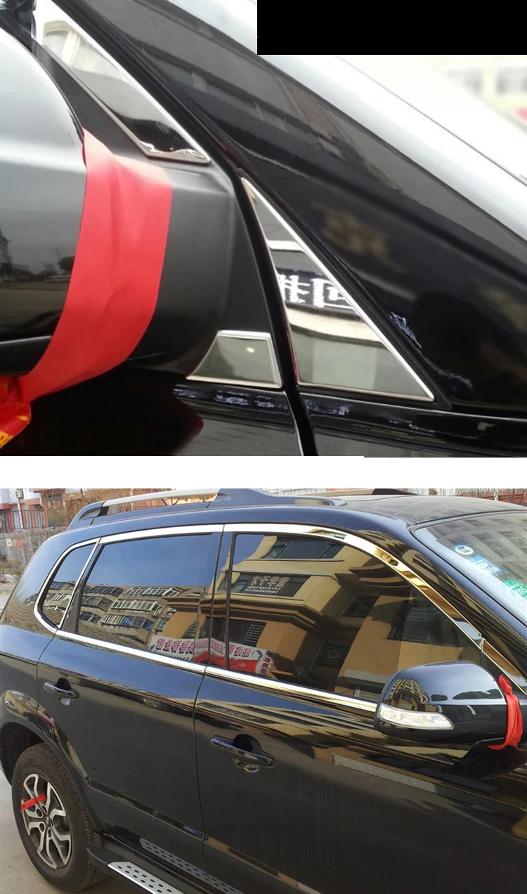 Lsrtw2017 304 нержавеющая сталь окна автомобиля планки для hyundai tucson 2004 2005 2006 2007 2008 2009 2010 2011 2012 1st поколения