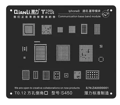 for iphone 8g Возняк Универсальный Ремонт черная стальная сетка для IPHONE 5G/5S/6G/6 S/7G/8G связь baseband чип точность квадратное отверстие - Цвет: for iphone 8g