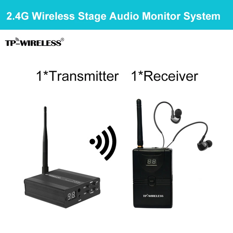 TP wireless In Ear Monitor System 2.4GHz Professional Digital Stage Audio Stage music Ear Return Stage