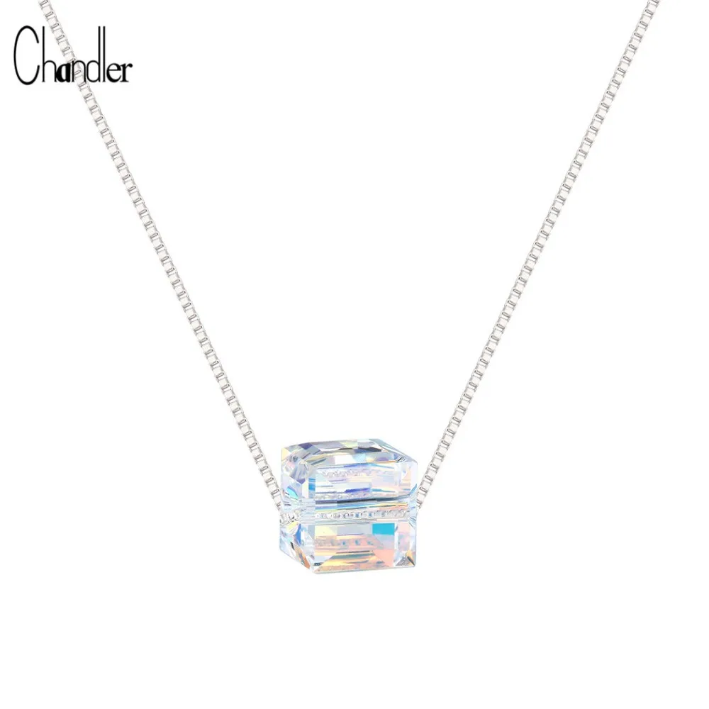 Серебристый цвет Прозрачный квадратный бисер кубик Австрийские хрустальные