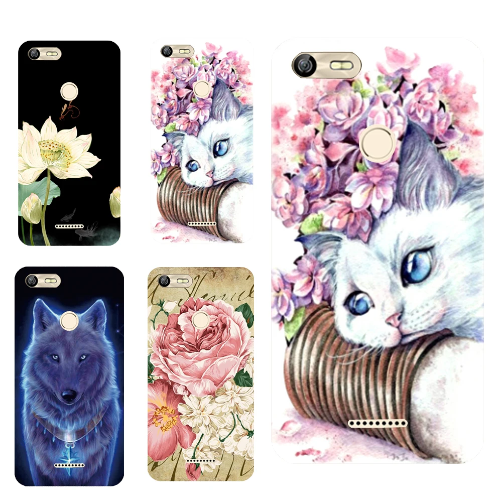 Чехол для BQ 5204 Black Lotus Flower чехол Strike Selfie Animal с цветочным рисунком