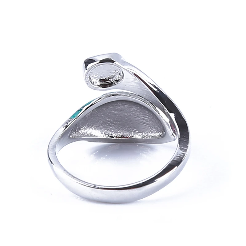 Vintage Silver Natural Crystal Adjustable Ring For Woman Jewelary Wedding Engagement Gifts | Украшения и аксессуары