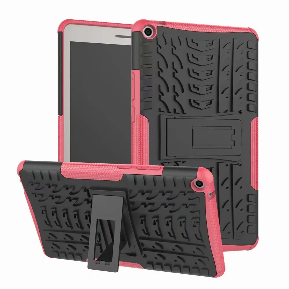 rose red Силиконовая+ PC задняя крышка для huawei MediaPad T3 8,0 чехол KOB-L09 KOB-W09 Планшет ультра тонкий мягкий чехол s для huawei T3 8 дюймов+ ручка - Цвет: rose red