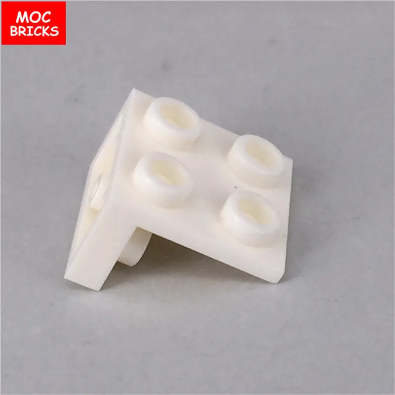 10 шт./лот MOC кирпичи белый кронштейн 1x2 2x2 перевернутый подходит для 99207 DIY