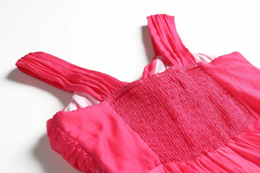 Женские 100% шелковые платья для женщин Лето 2017 без бретелек с бисером богемное