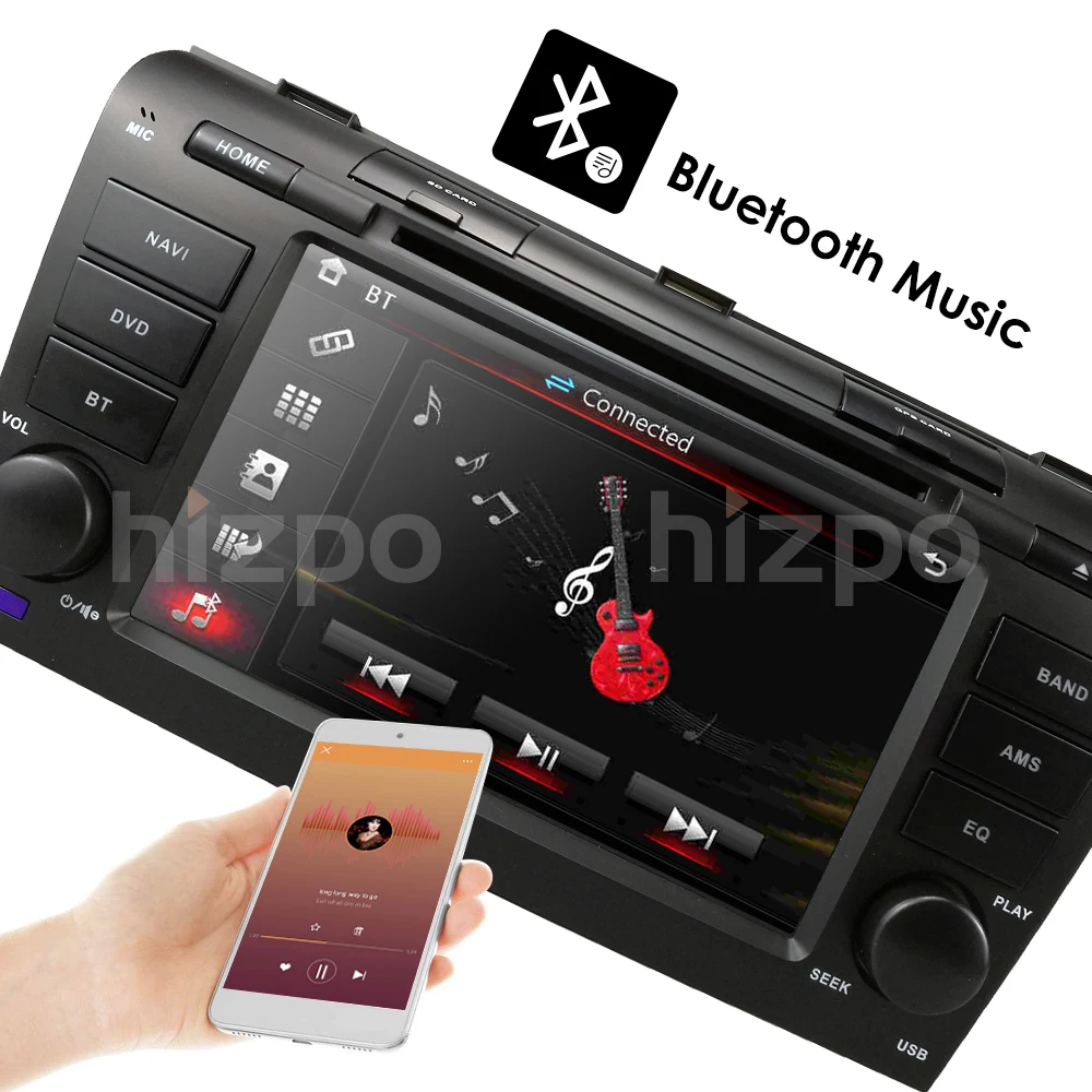 7' для Mazda 3 2004-2009 двойной 2 Din радио USB SD iPhone SD 1080 P AV-IN рулевое колесо bluetooth Управление мультимедиа системы DAB