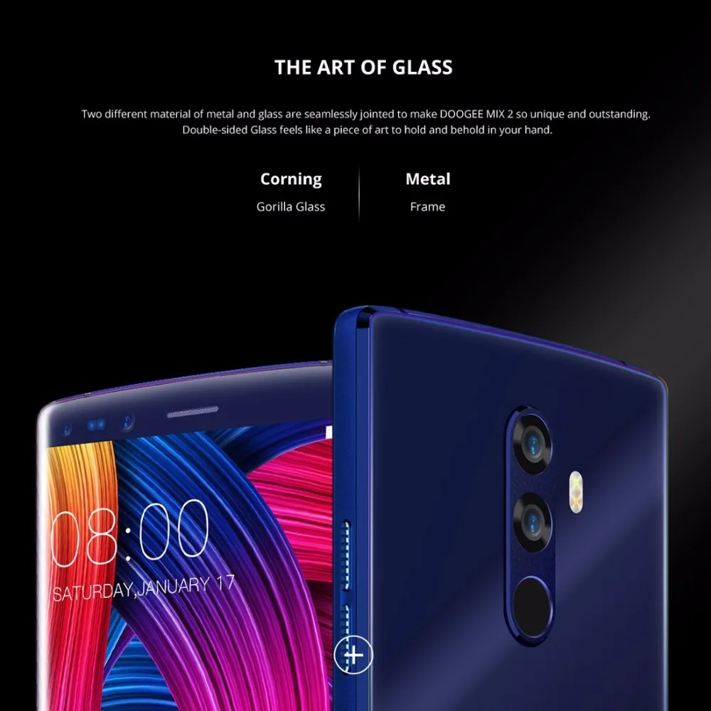 Doogee Mix 2 смартфон 6 ГБ Оперативная память 64 Встроенная 5.99 дюймов fhd + helio P25