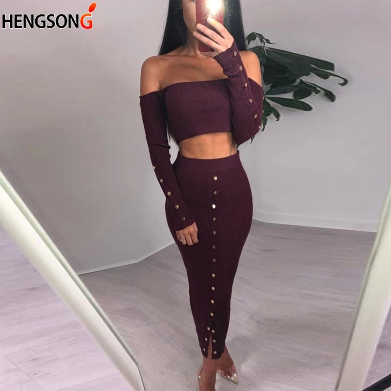 Повседневное боксе юбка женская 2 шт. костюм с открытыми плечами короткий топ +