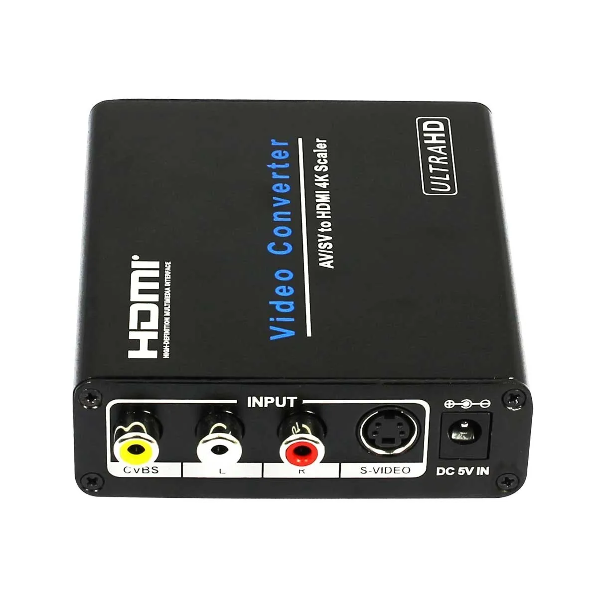 Портативный UHD 4K Upscaler композитный AV CVBS RCA s-видео в HDMI скейлер конвертер аналого-цифровой адаптер для 4k HDTV AV в HDMI