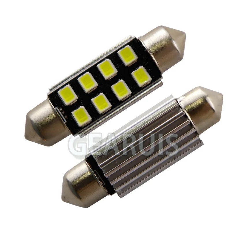 100X Festoon C5W 31 мм 36 39 41 Canbus 8 SMD светодиодный без ошибок 2835 MA купол автомобильного